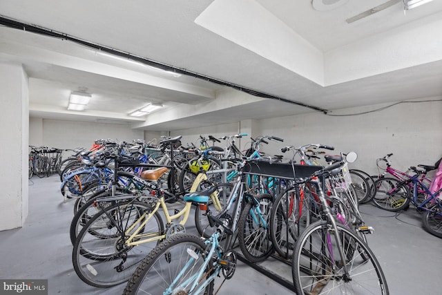 garage featuring bike storage