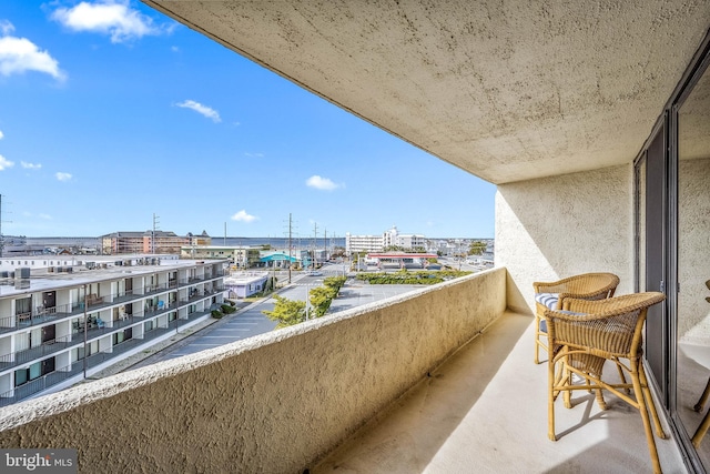 balcony with a city view