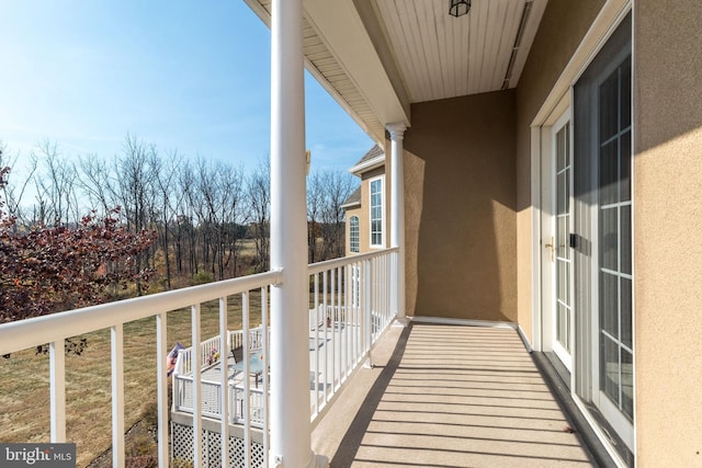 view of balcony