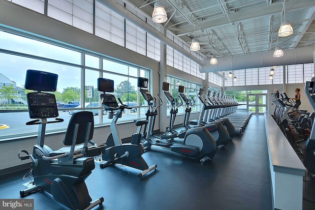 view of exercise room