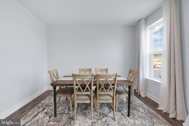 3802 Rock Spring Dr, Upper Marlboro, MD 20772 - dining space with baseboards and wood finished floors