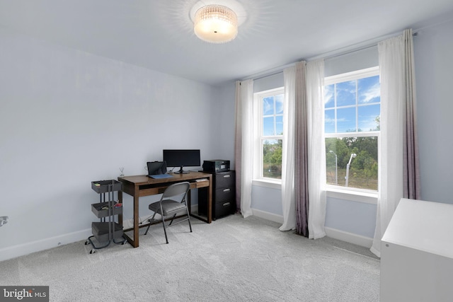3802 Rock Spring Dr, Upper Marlboro, MD 20772 - home office with baseboards and carpet flooring