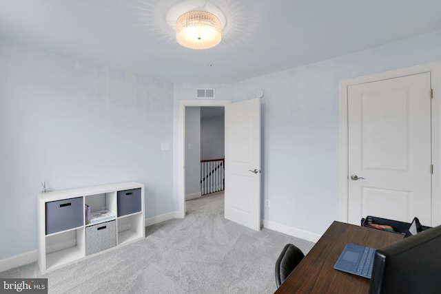 3802 Rock Spring Dr, Upper Marlboro, MD 20772 - office with baseboards, visible vents, and carpet