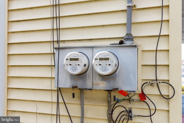 exterior details with electric meter