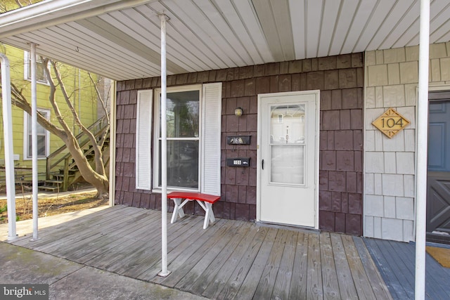 view of doorway to property