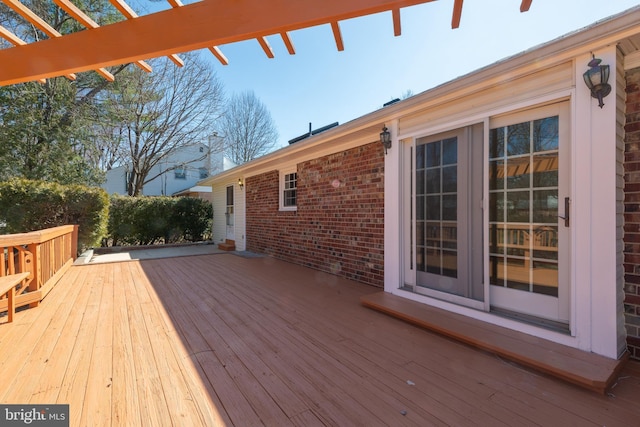 deck with a pergola