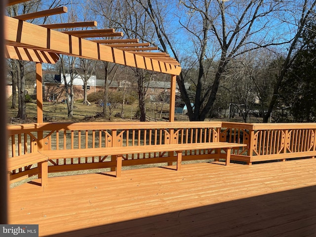 view of wooden terrace