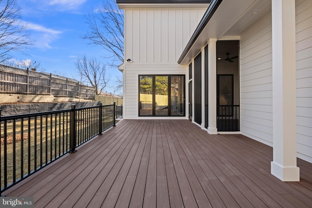 deck with fence