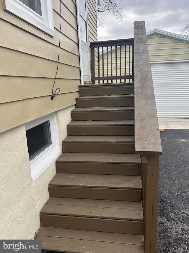 view of stairway