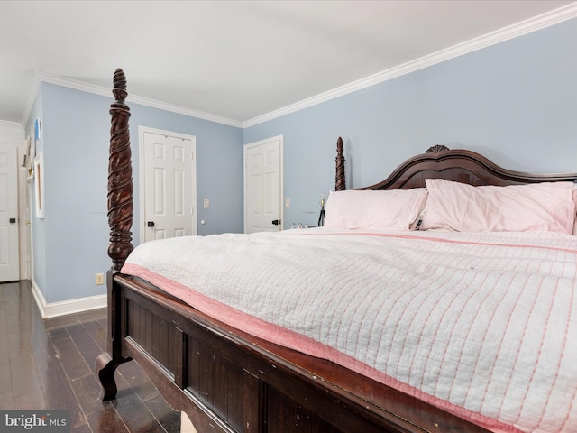 244 Raintree Blvd, Stafford, VA 22556 - bedroom with crown molding, baseboards, and dark wood-style floors