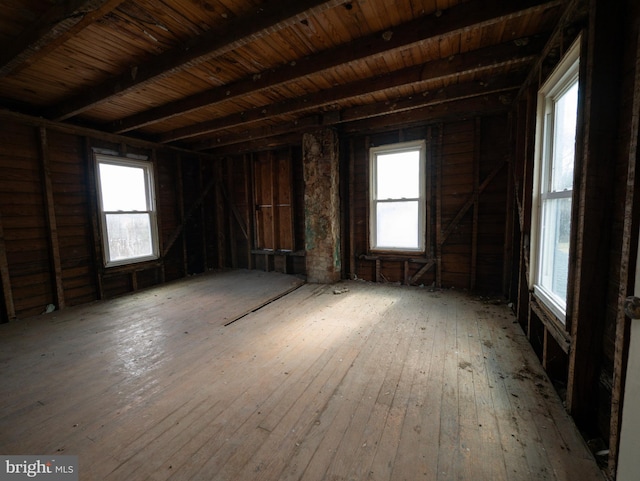 misc room with a healthy amount of sunlight and wood-type flooring