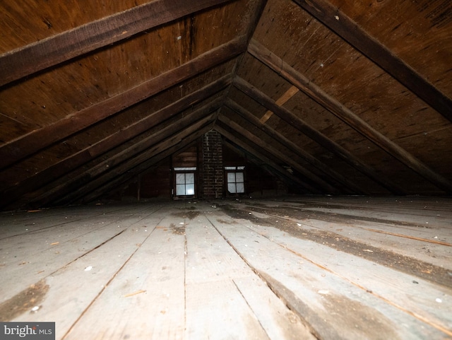 view of attic