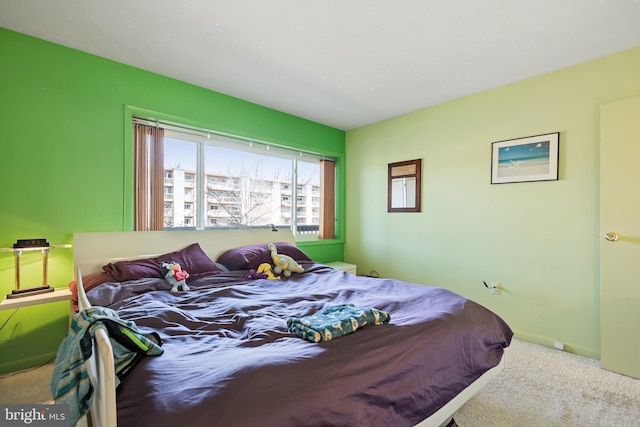 view of carpeted bedroom