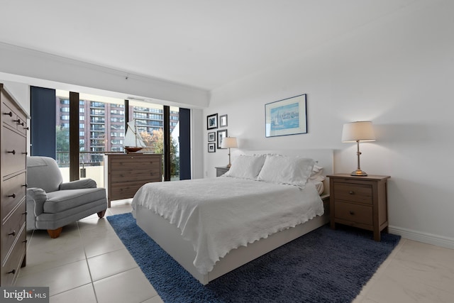 bedroom with baseboards