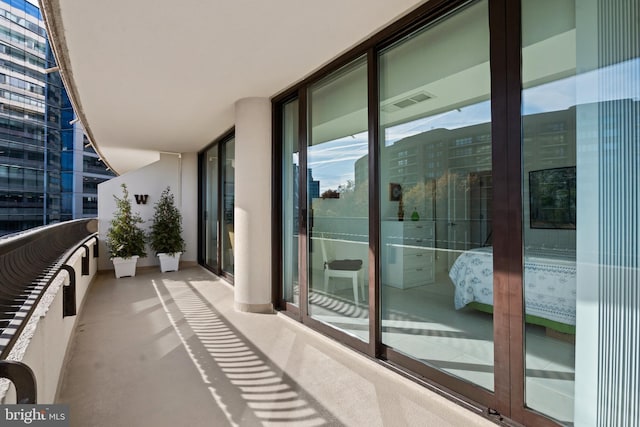 balcony featuring visible vents