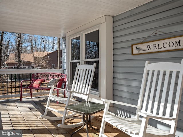 view of wooden deck