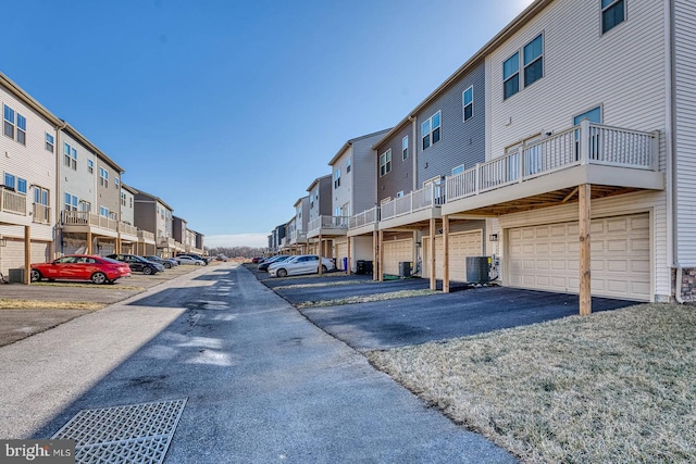 view of road with a residential view