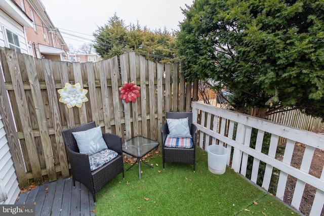 exterior space featuring a fenced backyard