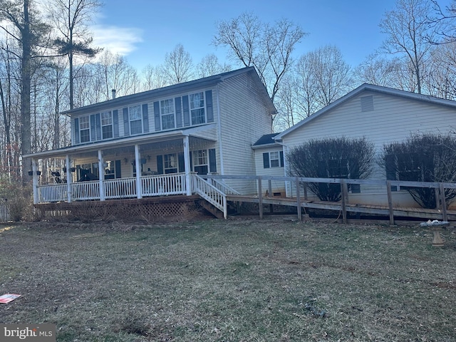 view of front of house with a porch