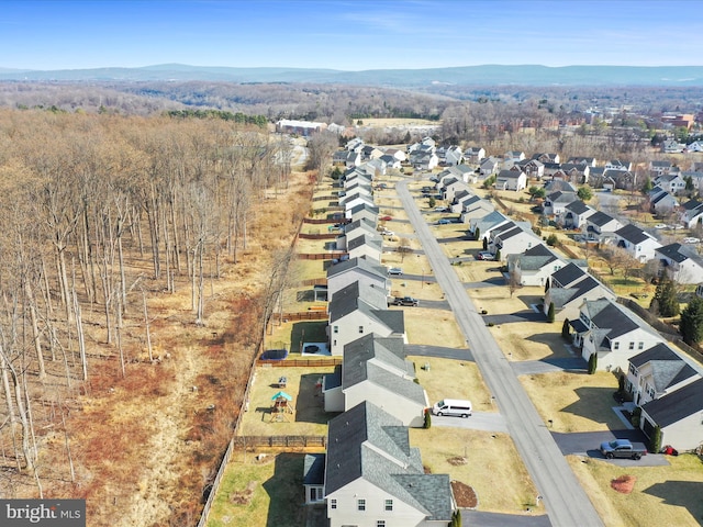 aerial view featuring a residential view