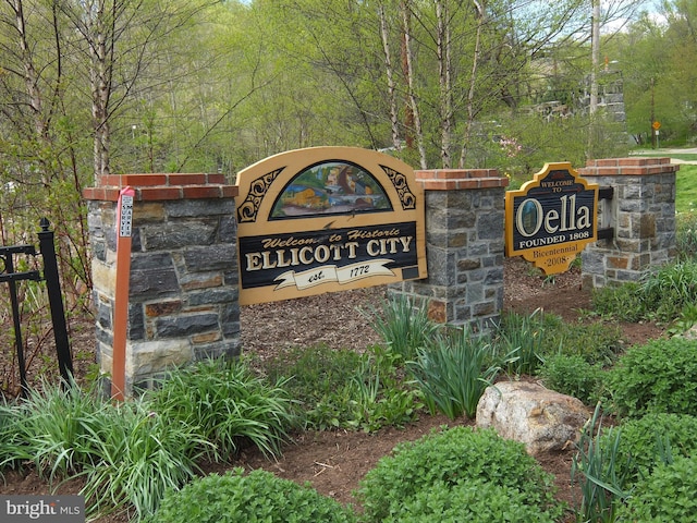 view of community sign