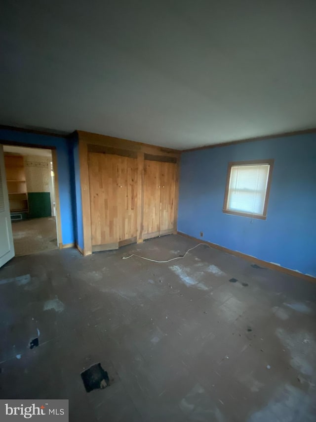 view of spare room