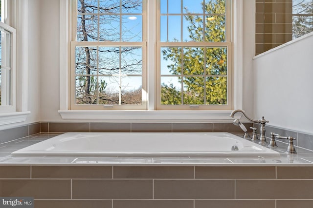 full bath featuring a garden tub