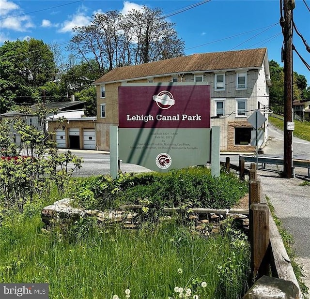 view of community sign