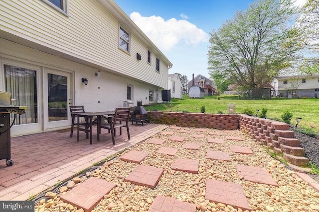 view of patio featuring central air condition unit