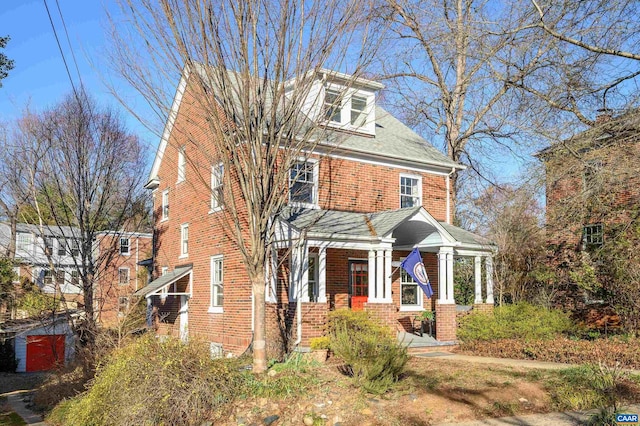 view of front of property with brick siding