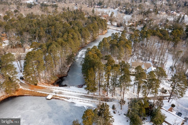 aerial view featuring a view of trees