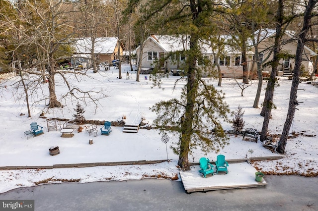 view of snowy yard