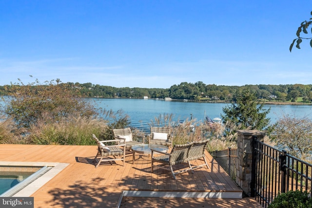 803 Coachway, Annapolis, MD 21401 - view of patio / terrace featuring a water view