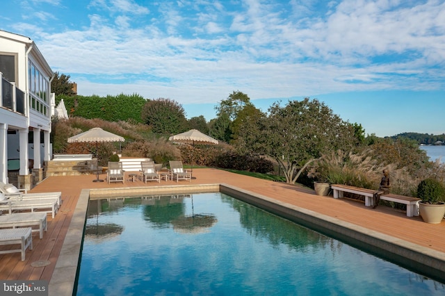 803 Coachway, Annapolis, MD 21401 - pool with a wooden deck