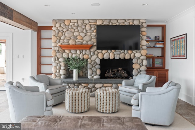 803 Coachway, Annapolis, MD 21401 - living room featuring a fireplace