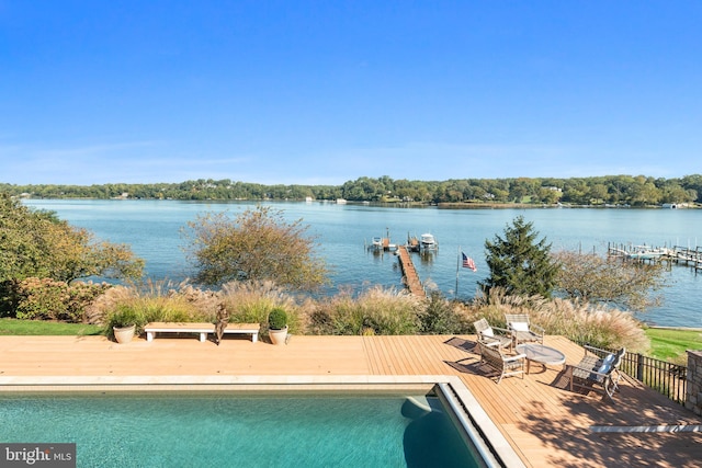 803 Coachway, Annapolis, MD 21401 - view of pool featuring a deck with water view