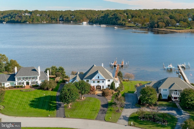 803 Coachway, Annapolis, MD 21401 - bird's eye view featuring a water view and a residential view