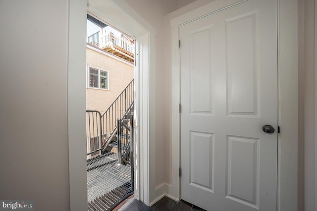 doorway with stairs