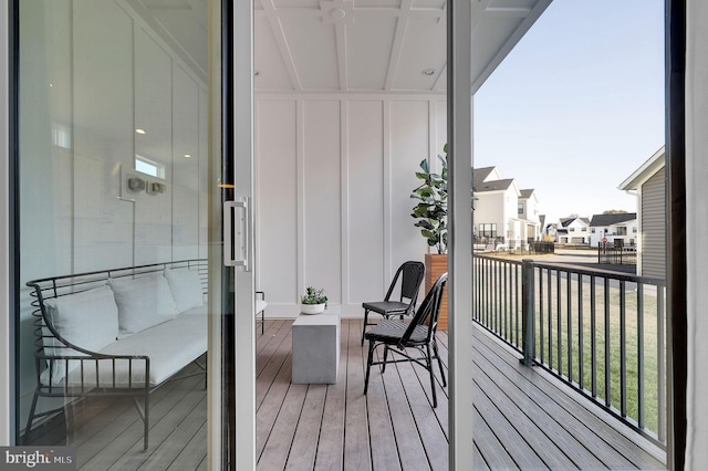 balcony featuring a residential view