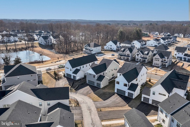 drone / aerial view featuring a residential view