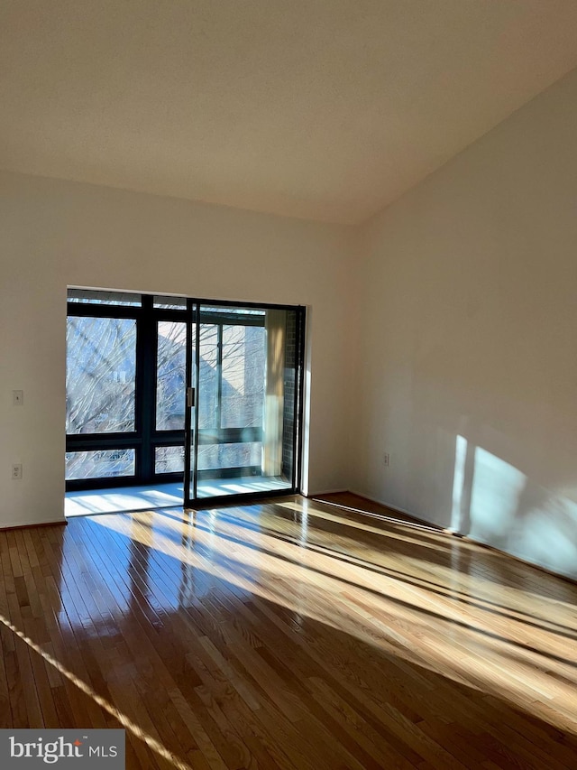 empty room featuring wood-type flooring