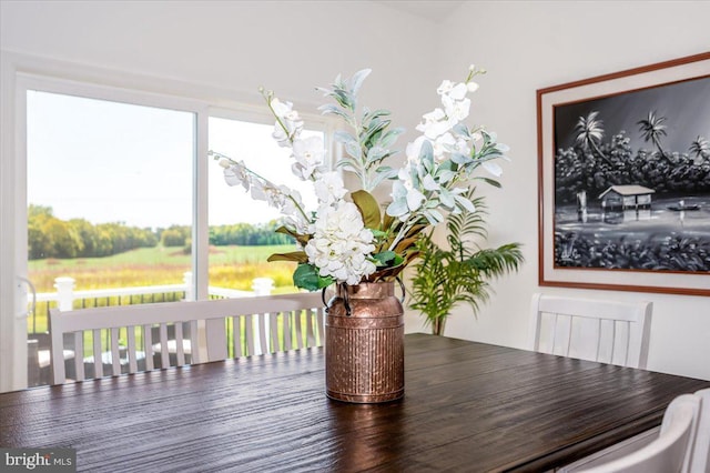 view of dining room