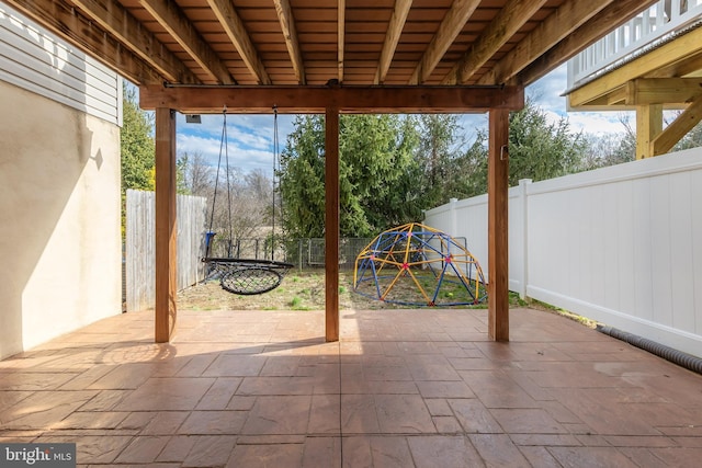 view of patio / terrace with a fenced backyard