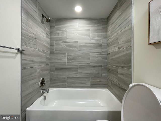 full bath with tub / shower combination and toilet