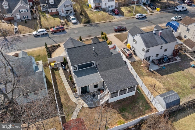 drone / aerial view featuring a residential view