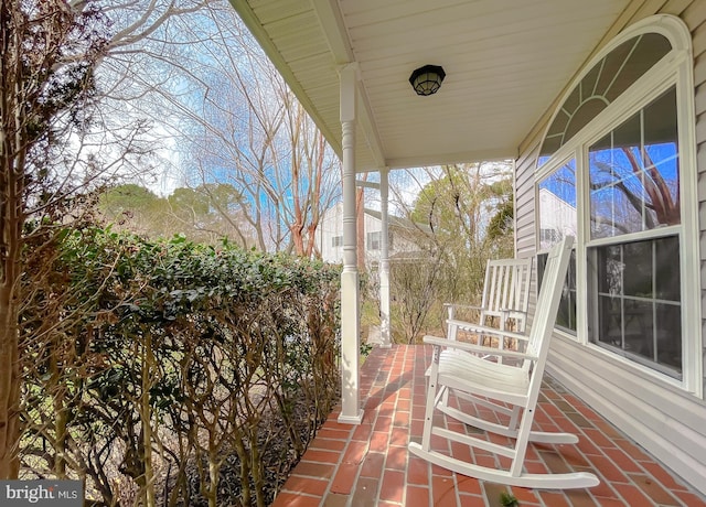 view of patio with a porch