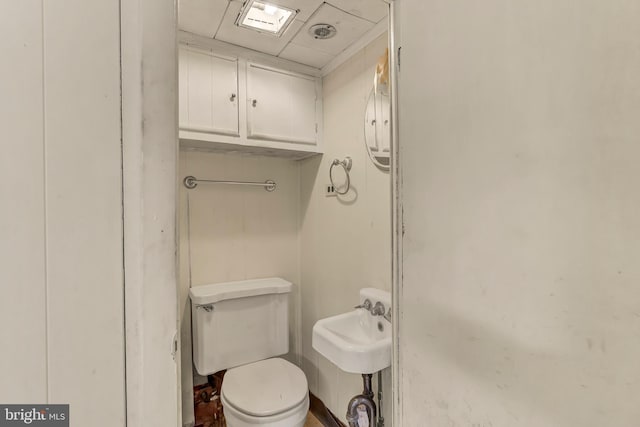 bathroom with a sink and toilet