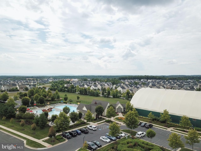 aerial view featuring a residential view