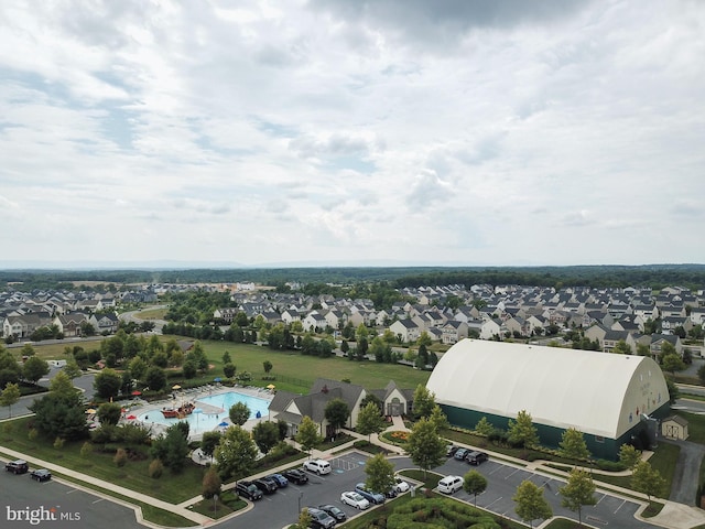 drone / aerial view featuring a residential view