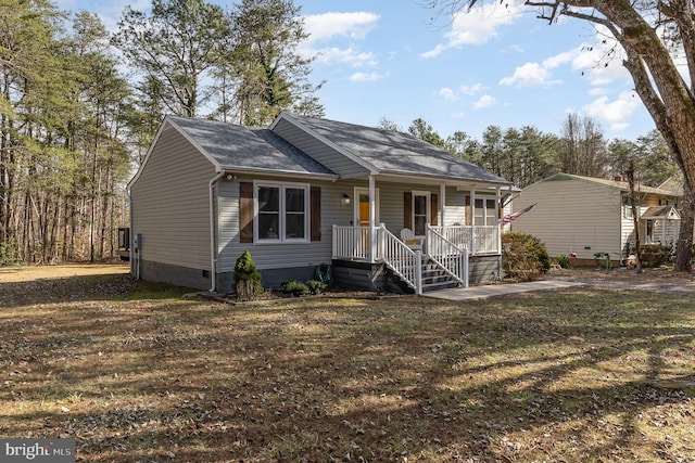 view of front of home featuring covered porch